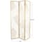Gold Metal Hinged Foldable Partition 3 Panel Geometric Room Divider Screen 43" x 2" x 67"
